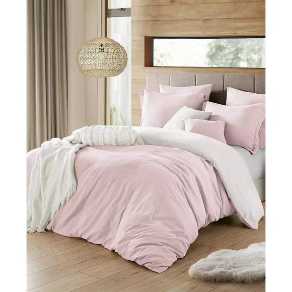 Macys Ultra Soft Reversible Crinkle Duvet Cover Twin Twin XL MSRP $120 - Picture 1 of 1